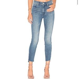 MOTHER The Stunner High Rise Ankle Fray Jeans